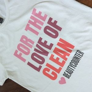BEAUTYCOUNTER I Printed "FOR THE LOVE OF CLEAN" T-shirt, S